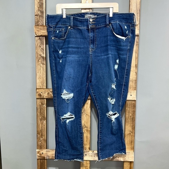 Torrid distressed denim jeggings. Size 20. EUC. - Picture 1 of 7